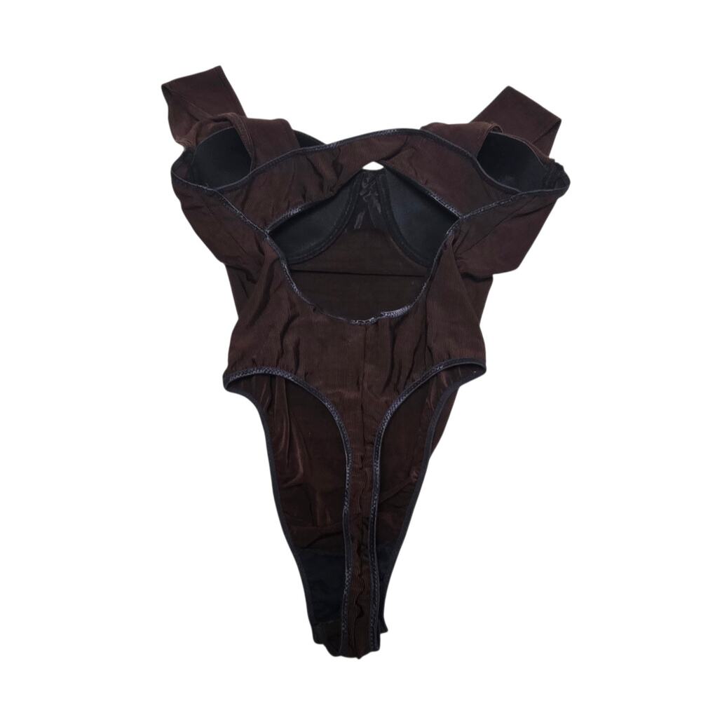 Carol Malony Bodysuit Size Large Brown - Picture 2 of 3